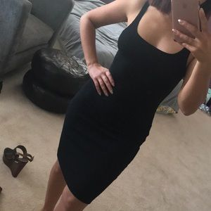 Black midi dress